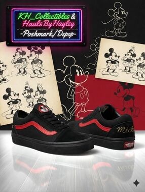 Disney x Vans Old Skool Mickey Mouse Club Sneakers Size 6 Women / 4.5 Men